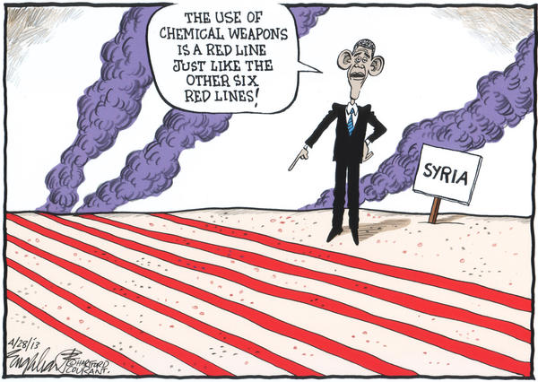 Image result for obama draws red line in syria